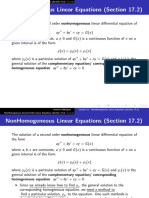 Nonhomogeneous Linear Equations (Section 17.2)