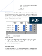 Assignment 9 A. Problem: in White Box Observed Frequency in Blue Box Expected Frequency