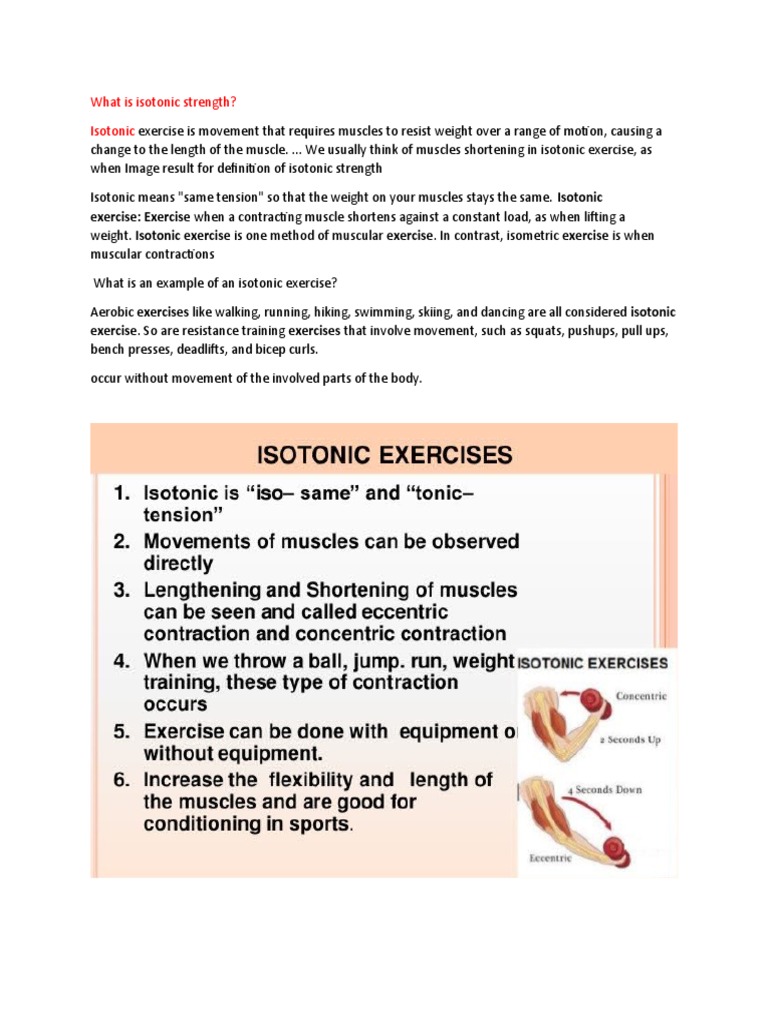 What Is Isotonic Strength PDF