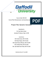 Project Title: Dynamic Calculator: Submitted by