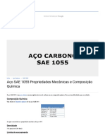 Aço SAE 1055 Propriedades Mecânicas e Composição Química