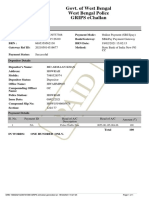 West Bengal Police eChallan Payment Receipt