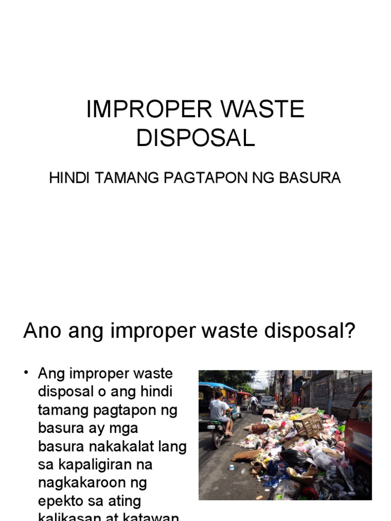 Improper Waste Disposal | PDF