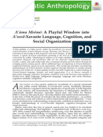 JoLA2019-29-2 - Article19 - SpecialIssue - A'ãma Mrémé - A Playful Window into A'uwẽ‐Xavante Language, Cognition, and Social Organization