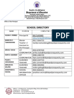 School Directory: Department of Education