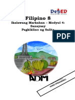 Filipino 8: Ikalawang Markahan - Modyul 4: Sanaysay Pagkiklino NG Salita