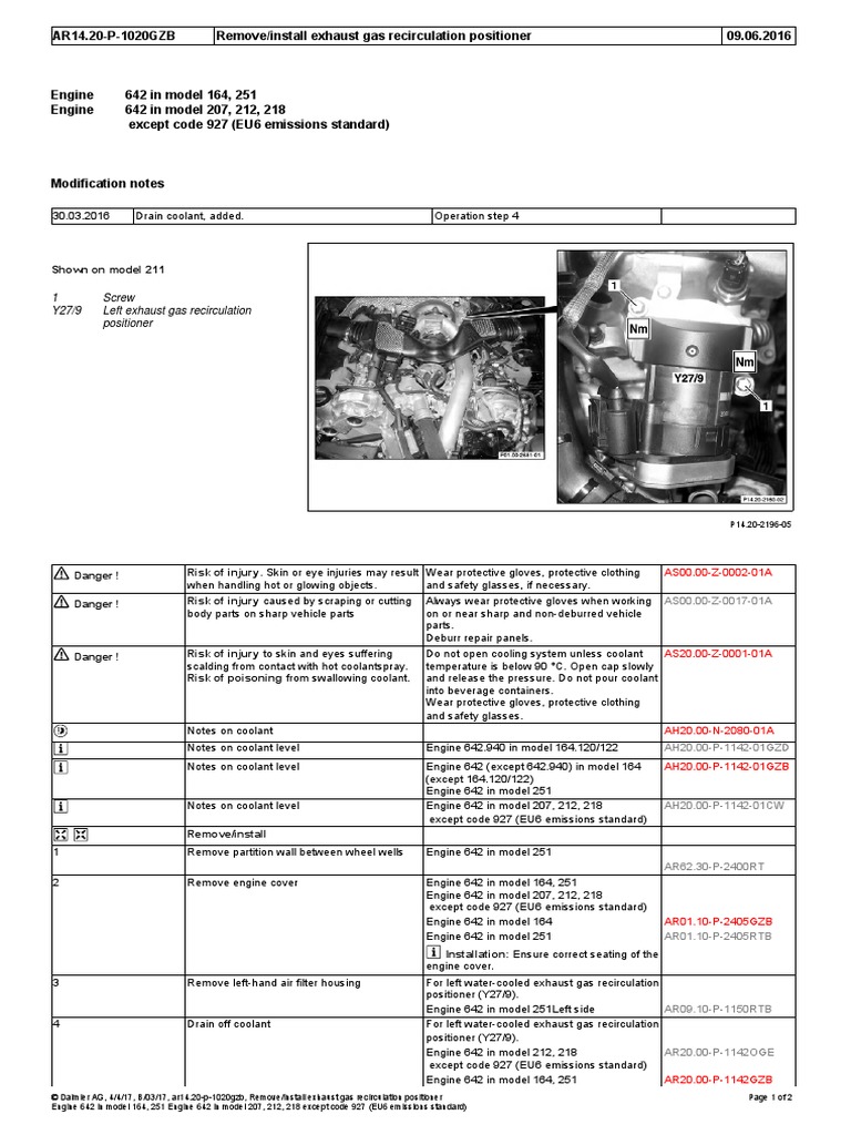 RemoveInstall Exhaust Gas Recirculation Positioner PDF Exhaust Gas