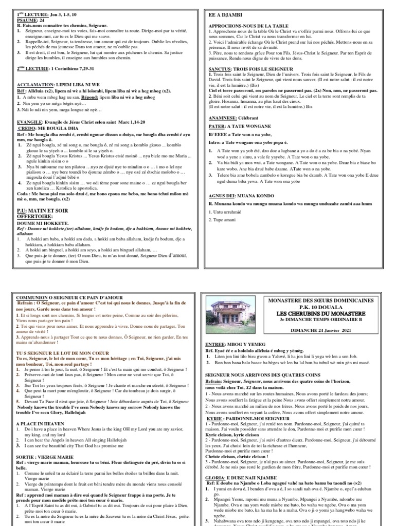 3 Dimanche B Experience Et Comportement Religieux Comportement Et Experiences Chretiennes