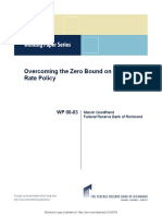 Working Paper Series: Overcoming The Zero Bound On Interest Rate Policy