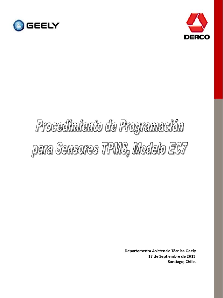 Programación TPMS Geely EC7 y EC718 | PDF | Informática y tecnología de ...