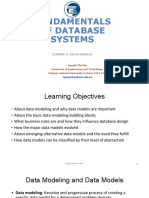 Fundamentals of Database Systems: Lesson 2: Data Models
