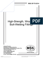 High-Strength, Wrought, Butt-Welding Fittings: MSS SP-75-2014