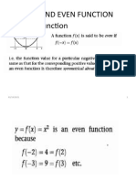 Odd and Even Function A. Even Function