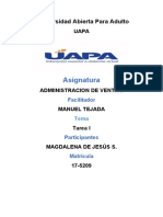 Tarea 1 Administracion de Venta II