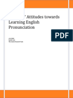 Students Attitudes Towards Learning English Pronunciation