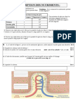 Activite 4 - L Absorption Intestinale