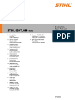 STIHL 020 T, 020: Ersatzteilliste Spare Parts List Liste Des Pièces