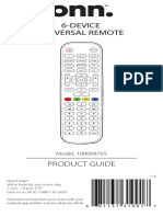 6-Device Universal Remote: Model: 100008755