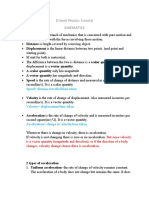 O Level Physics Kinematics Guide