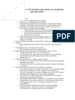 Diferenças de Gênero e Comunicação no Casamento