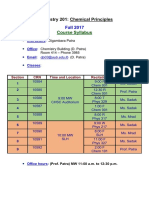 Chemistry 201: Chemical Principles: Course Syllabus