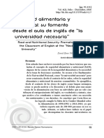 Seguridad Alimentaria y Nutricional Su Fomento Des