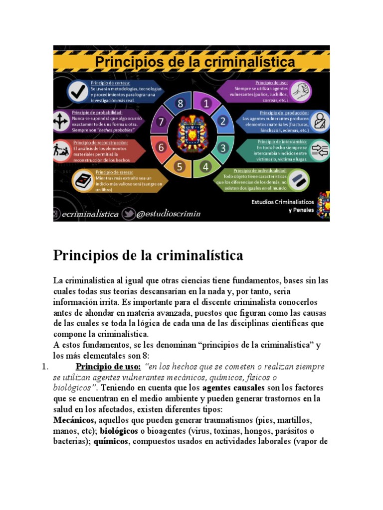Principios de La Criminalística | PDF | Ciencia forense | Edema