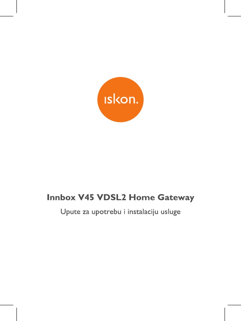Upute Innbox V45 VDSL2 Home Gateway | PDF