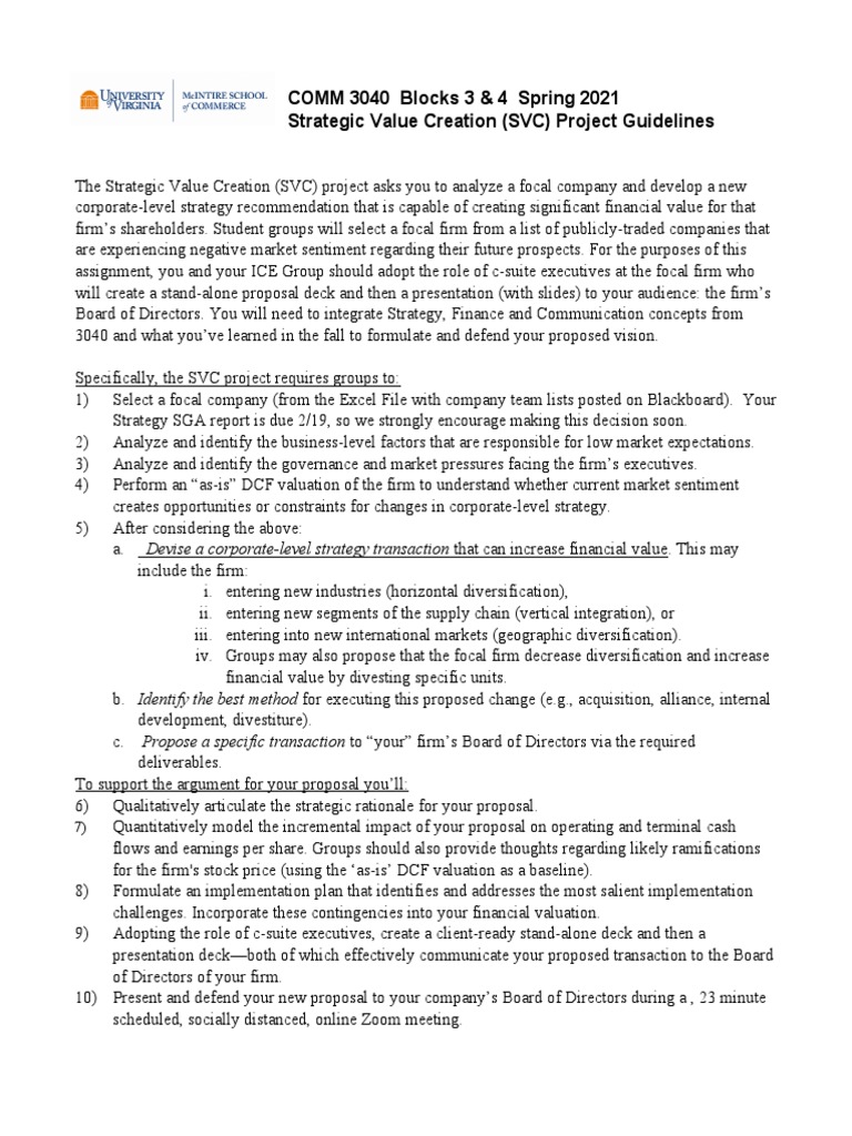 SVC Project Guidelines for Executives | PDF | Videotelephony ...