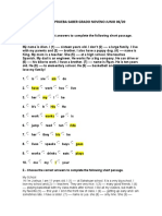 Ejercicios Prueba Saber Grado Noveno Junio 06/20: Choose The Correct Answers To Complete The Following Short Passage