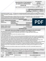 Finalización tratamiento sospecha COVID-19