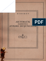 Diderot - Aktörlük Hakkında Aykırı Düşünceler