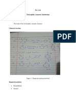 Pre Lab Electrophilic Aromatic Substitution