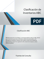 Clasificación de Inventarios ABC