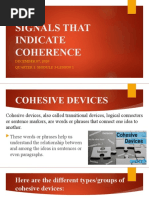 Signals That Indicate Coherence