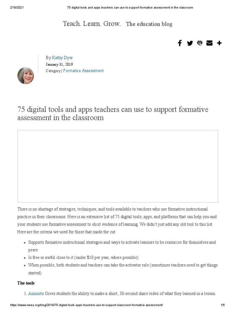 75 Tools for Formative Assessment | PDF | Educational Assessment ...