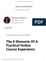 The 6 Elements of A Practical Online Course Experience