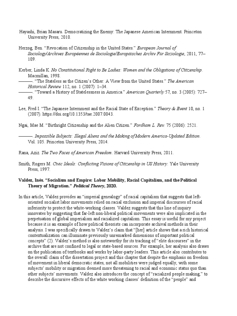 Chapter 2 - Annotated Bibliography | PDF | Citizenship | Discourse
