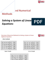 EPF 3109 Computer and Numerical Methods: Solving A System of Linear Equations