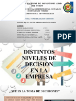 Distintos Niveles de Decisiones en La Empresa