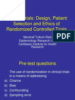 Clinical Trials Design, Patient Selection and Ethics of RCTs