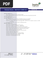 Release Notes - MATCH-T DSM V5.1