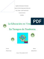 La Educacion en Venezuela en Tiempos de Pandemia