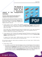 Legal Alert - Circular Letters by The Seacom in Response To The Spread of COVID-19 and The Implementation of The Large-Scale Social Restrictions Related To Sea Transportation Activities