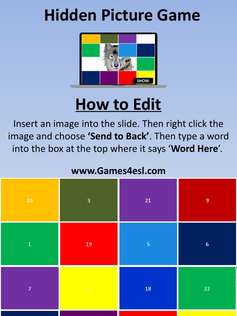 Hidden Pictures Template | PDF