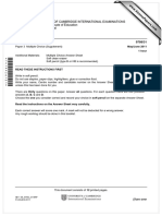 University of Cambridge International Examinations General Certificate of Education Advanced Level