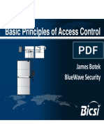 Basic Principles of Access Control P: James Botek Bluewave Security