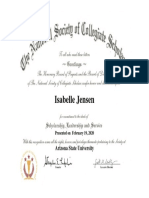 Isabelle Jensen - Diploma Certificate