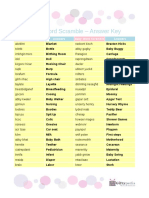 Baby Word Scramble Answers