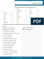 Subject Pronouns Interactive Worksheet